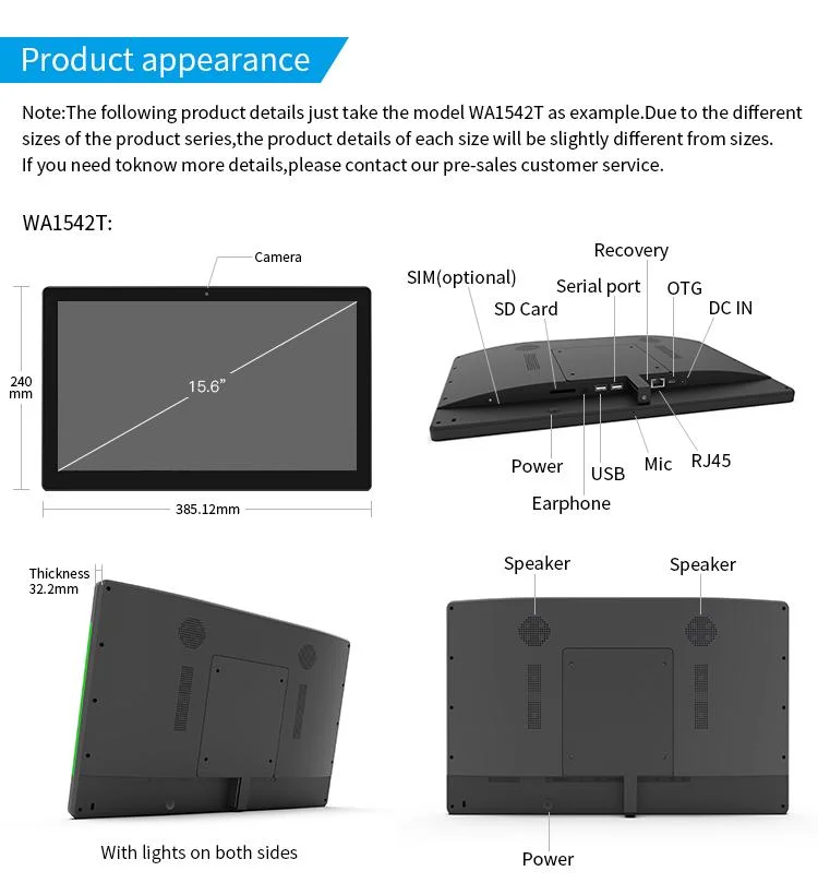 Elc Wh1512t New Arrival Design High Quality 15.6 Inch Medical Tablet PC for Hospital