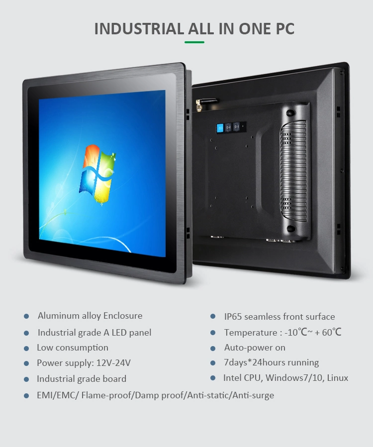 15.6inch J1900 Industrial Panel PC Windows 10 OS Touch Screen Computer Industrial Mini PC IP65 Dustproof