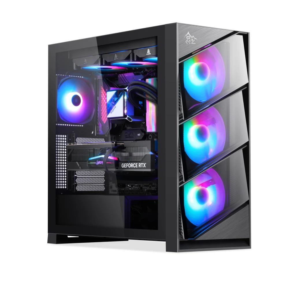 Segotep Kl Aeolus ATX Gaming Computer Case, Rtx4000 Graphics Card and 13th Gen CPU, Support Double 360 Water Cooler, Desktop Gaming PC Case, Gamer Chassic, PC