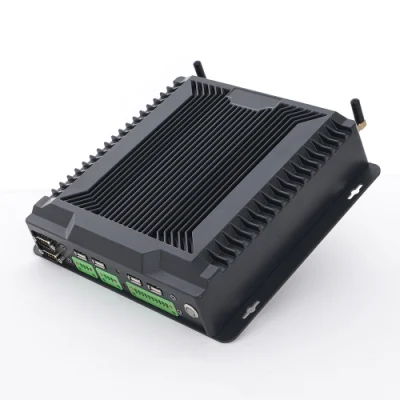 Gpio RS232/422/485 WiFi Win10 Iot Linux 6 LAN X86 Mini PC industriel sans ventilateur