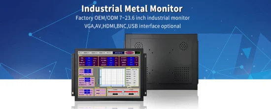 7 pouces 800*480 HDMI VGA AV BNC boîtier en métal à écran non tactile TFT cadre ouvert intégré OEM ODM moniteur LCD industriel