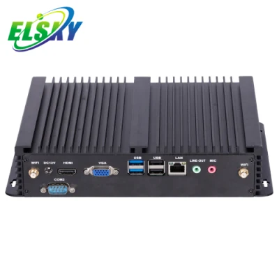 Elsky Ipc6000 Qm9700 pas cher Skylake Dual Core 7100u 7500u 7200u HD510HD610 Barebone SATA3.0 SSD HDD 4K Affichage Ubuntu Mini PC