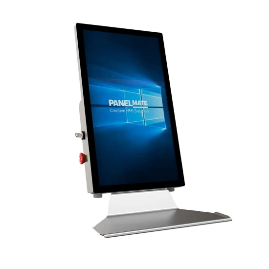 Système de bras de support HMI vertical de 21,5 pouces Panneau de commande Écran tactile capacitif à affichage industriel Résolution Full HD TFT 1920X1080 Étanche et antipoussière