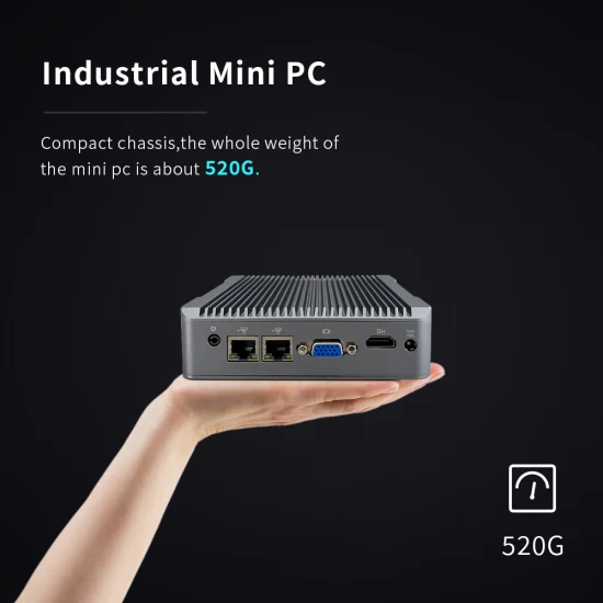 Support WiFi/Bt Dual Display Port HDMI VGA Quad-Core CPU Linux Windows 10 I3 I5 I7 I9 Prix pas cher X86 Mini PC industriel robuste sans ventilateur 24V